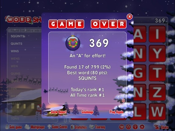 Word Shaker Christmas screenshot