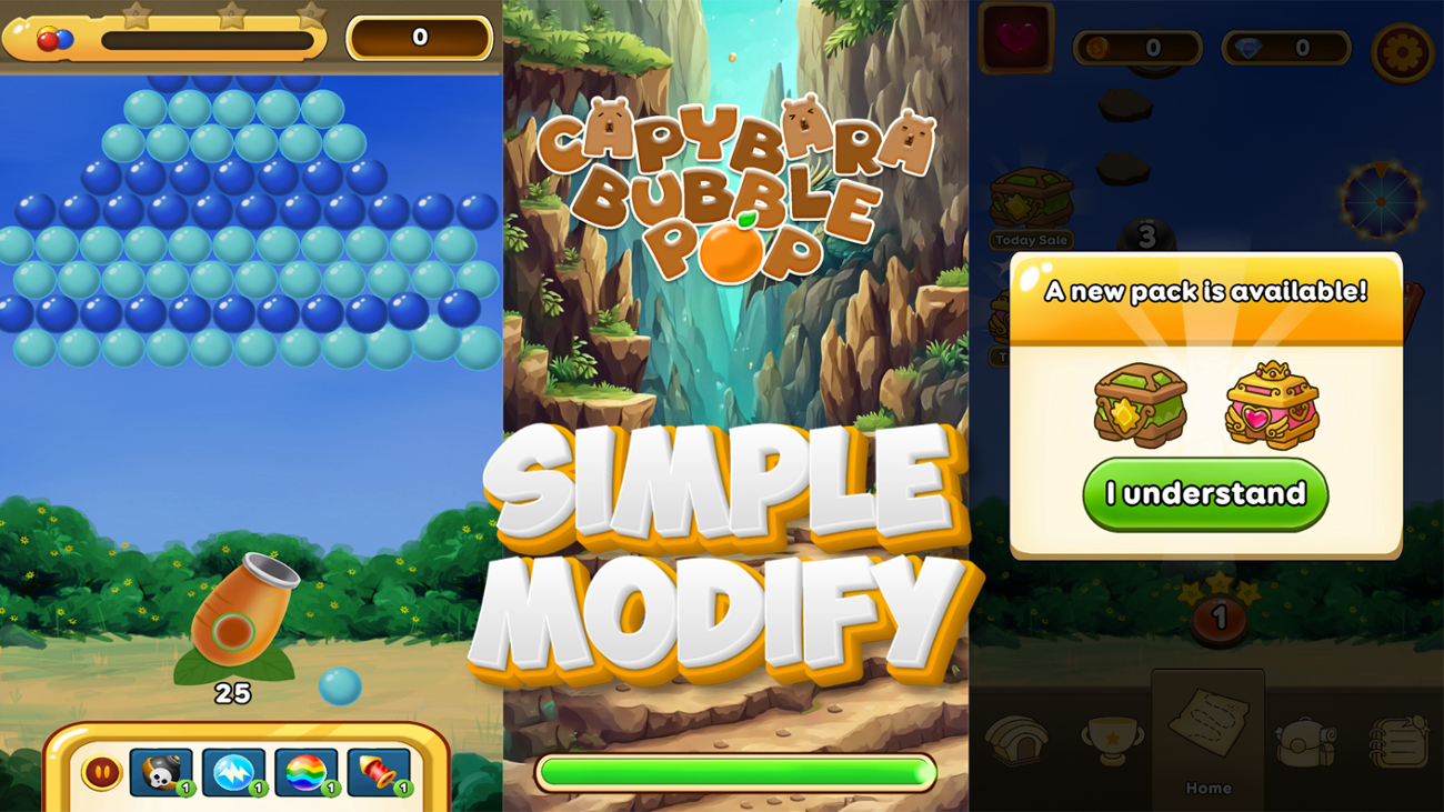 Games like Capybara Bubble Pop [Full Unity Source Code]