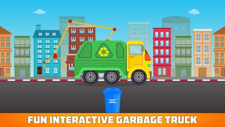 Colors Garbage Truck Free - an alphabet fun game for preschool kids learning colors and love Trucks and Things That Go screenshot