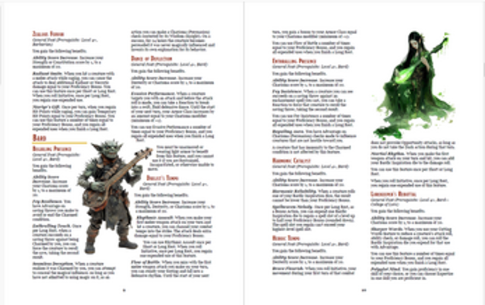 ⚔️ SRD Class Feats for 5e 2024 (PDF) – 119 Feats for Core Classes| Digital DnD Expansion screenshot