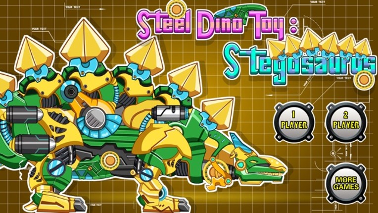 Steel Dino Toy: Mechanic Stegosaurus-2 player game Image