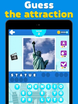 Attractions quiz - word game Image