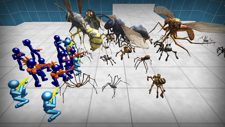 Stickman Spiders Battle Simula Image