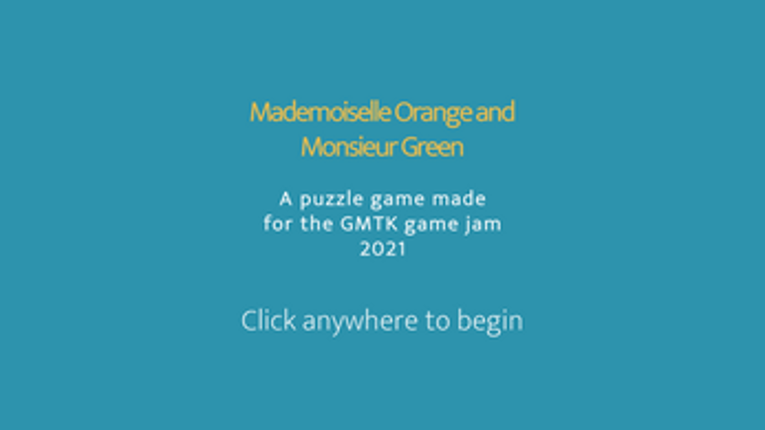 Mademoiselle Orange and Monsieur Green - a puzzle game. Image