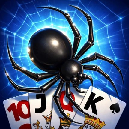 Spider Solitaire, Large Cards Image