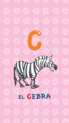 ABC Animals Spanish Alphabets Flashcards: Vocabulary Learning Free For Kids! Image