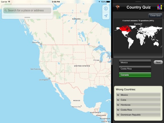 Country Quiz screenshot