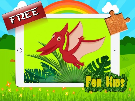 Dinosaur Rex Jigsaw Puzzle Farm - Fun Animated Kids Jigsaw Puzzle with HD Cartoon Dinosaurs Image