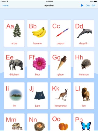 French Alphabet Cards screenshot