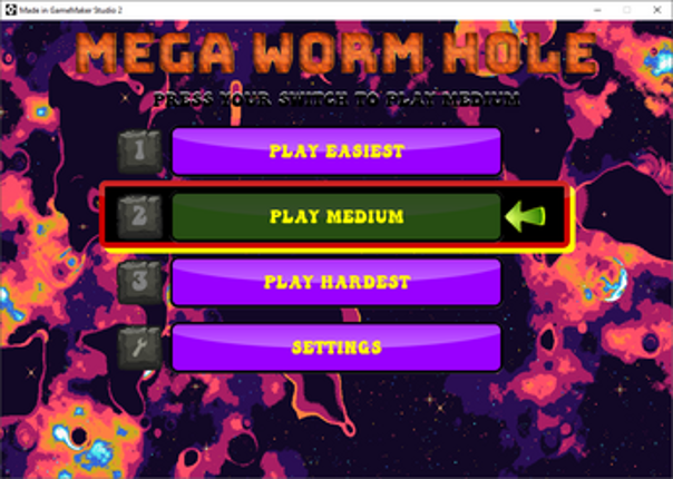 Mega Worm Hole - Accessible Game - One Button Simple Control System screenshot