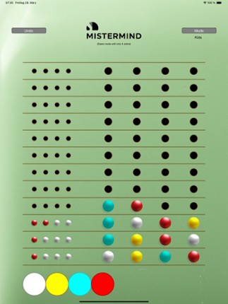 MisterMind Game screenshot