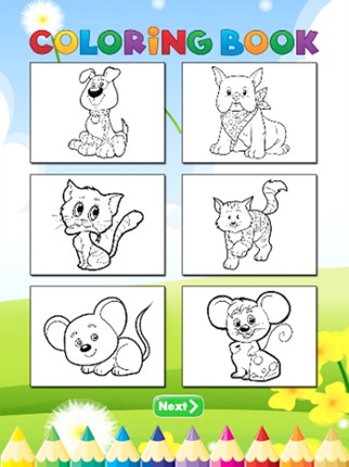 Dog Cat Rat Coloring - Activities for Kids screenshot