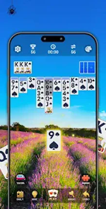 Spider Solitaire, Large Cards Image