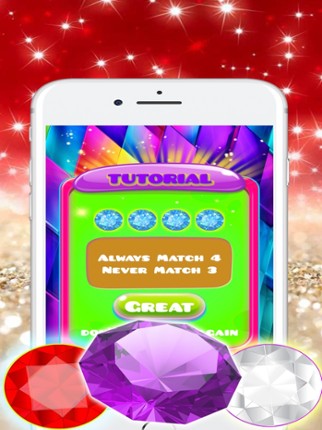 Gems Jewels Match 4 Puzzle Game for Boys &amp; Girls screenshot