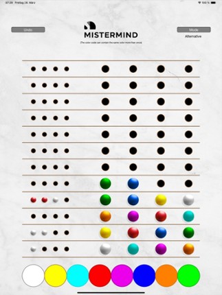 MisterMind Game screenshot