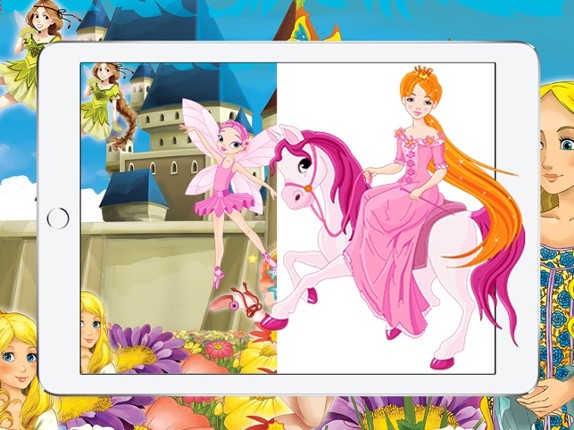 Solve Fairy &amp; Princess Cartoon Coloring Book Kids screenshot