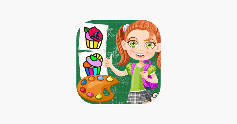 Cupcake Coloring Book Kids Game Image