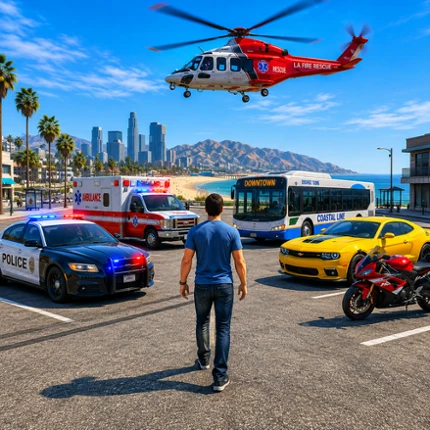 Real Multivehicle Driving Game Image