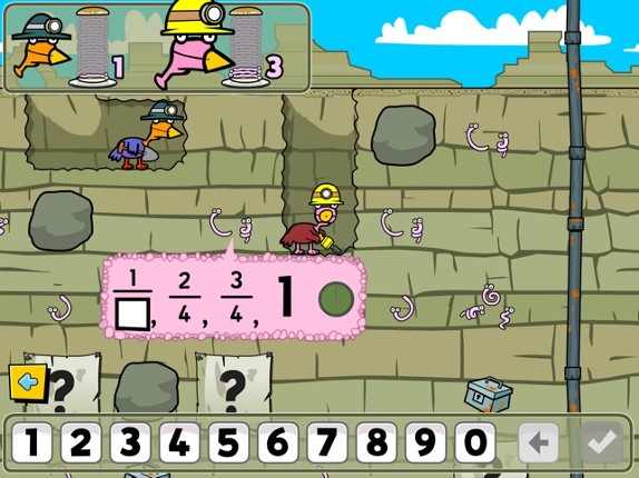 Miner Birds - Fractions screenshot