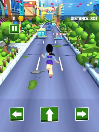 Royal Running Princess Girl 3D Image