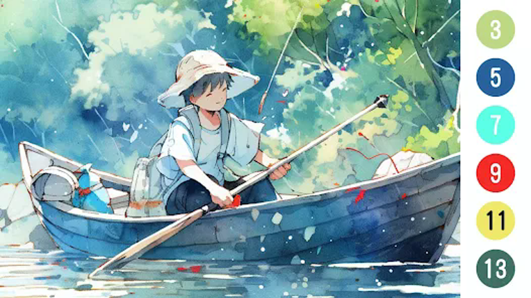 Anime Color by Number Image
