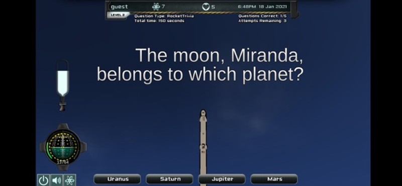 Intergalactic Rocket Trivia screenshot