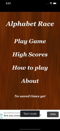 Alphabet Race screenshot