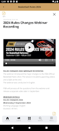 FIBA iRef Library screenshot