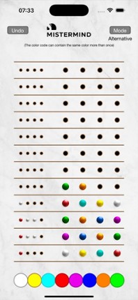 MisterMind Game screenshot