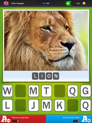 Find the Word - Free Animal Photo Quiz with Pics and Words screenshot