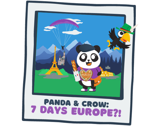 Panda and Crow: 7 Days Europe?! Game Cover