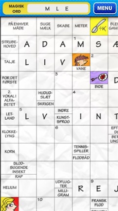 Krydsord (Dansk) screenshot
