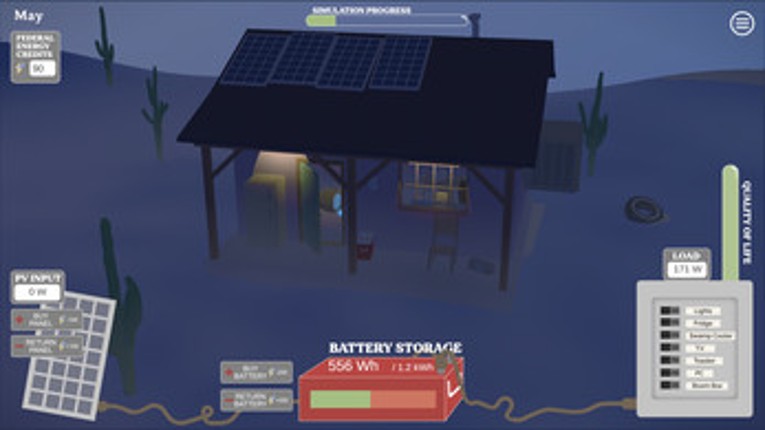 Off-Grid Solar Cabin Simulator Image