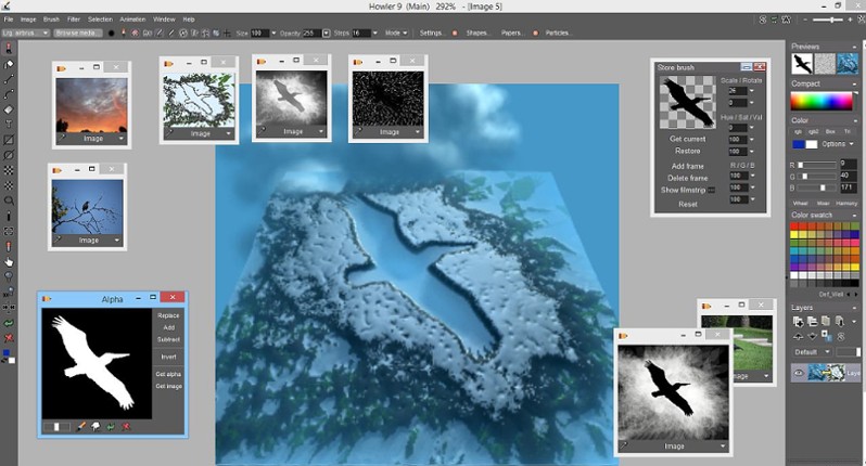 PD Howler 9.6 Digital Painter and Visual FX box screenshot