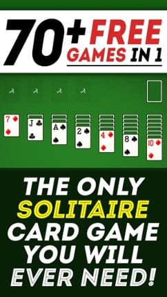 Solitaire 70+ Free Card Games in 1 Ultimate Classic Fun Pack : Spider, Klondike, FreeCell, Tri Peaks, Patience, and more for relaxing Image
