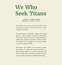 We Who Seek Titans Image