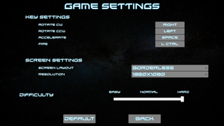 Asteroids screenshot
