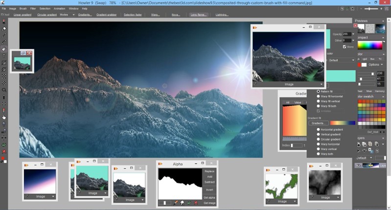 PD Howler 9.6 Digital Painter and Visual FX box screenshot