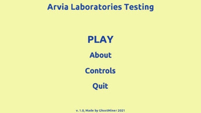 Arvia Laboratories Testing screenshot