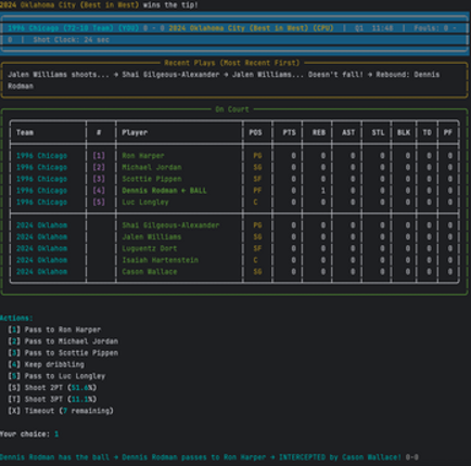 Classic NBA Text Basketball Simulator - Free Edition Image