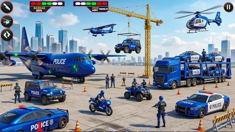 US Police Car Transport Truck Image