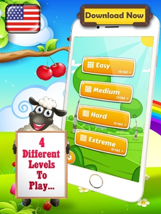 15 Puzzle Sheep Free Classic Sliding Tiles game! - Hard Version screenshot