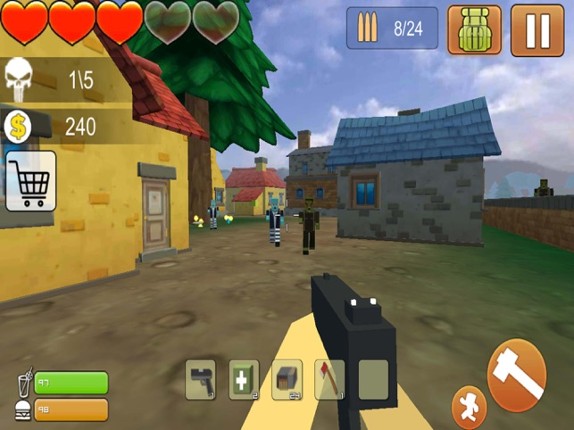 Cube zombie survival screenshot