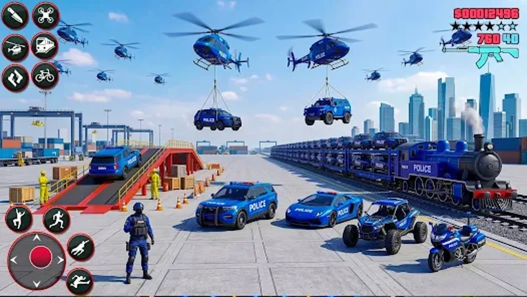 US Police Car Transport Truck Image
