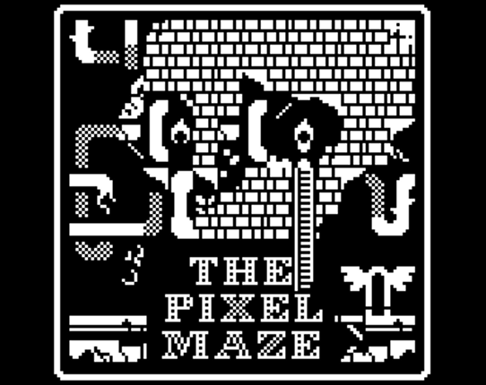 The Pixel Maze: 1-bit Adventure Game Image