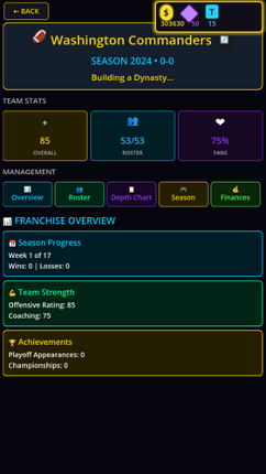 Gridiron Legends - Web Version screenshot