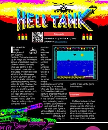 Helltank - zx spectrum 128 screenshot