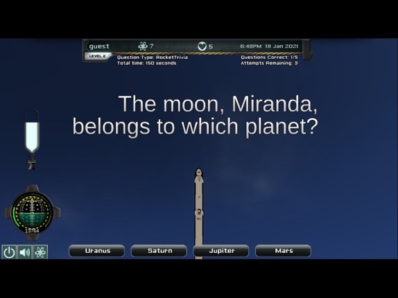 Intergalactic Rocket Trivia screenshot