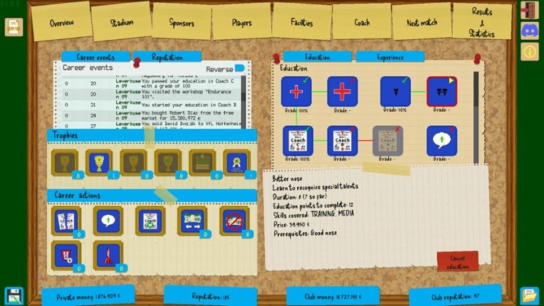 Boeckham's Football Manager screenshot