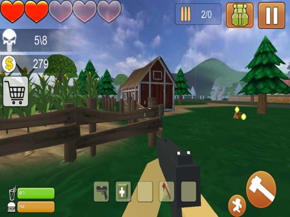 Cube zombie survival screenshot